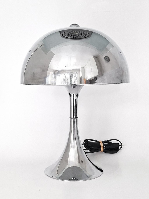 mushroom table lamp chrome