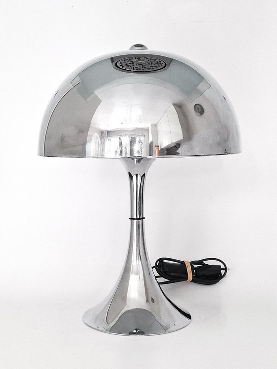 Image 1 of mushroom table lamp chrome