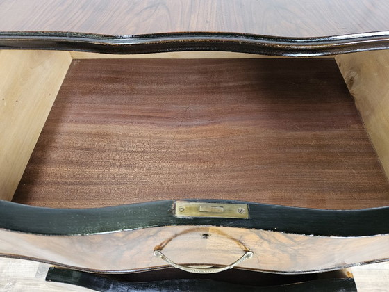 Image 1 of Commode Art déco des années 1950 en ronce de noyer