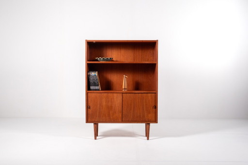 Dänisches Teak-Bücherregal mit Schiebetüren aus der Mitte des 20. Jahrhunderts – Sejling Skabe, 1960er Jahre