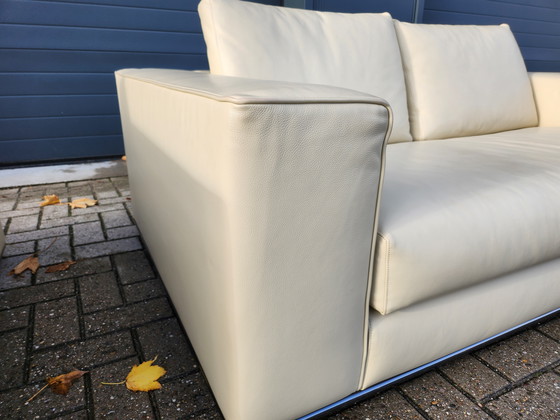Image 1 of Minotti - Hamilton 2-seater sofa in beige leather (2x)