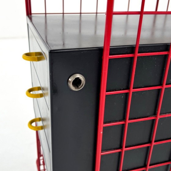 Image 1 of Postmodern Wire Chest of Drawers on Wheels, 1980s