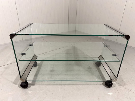 Image 1 of Mueble para equipos de audio, mueble para TV y mesa auxiliar de Gallotti&Radice, Tris 1971.