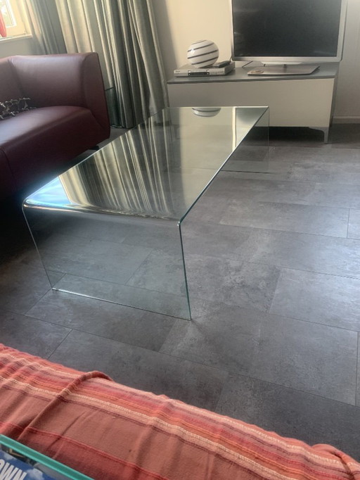 Sturdy glass coffee table