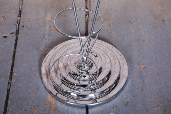 Originele Bauhaus paraplubak, verchroomd staal, Duitsland, jaren 1950 – Metal, Chrome (photo 3 of 12)