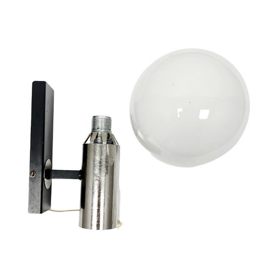 AKA Leuchten Wall Lamp, 1970s, Space Age Chrome Sphere, Mid-Century Vintage, East German (GDR), E14 Wall Light (photo 2 of 9)