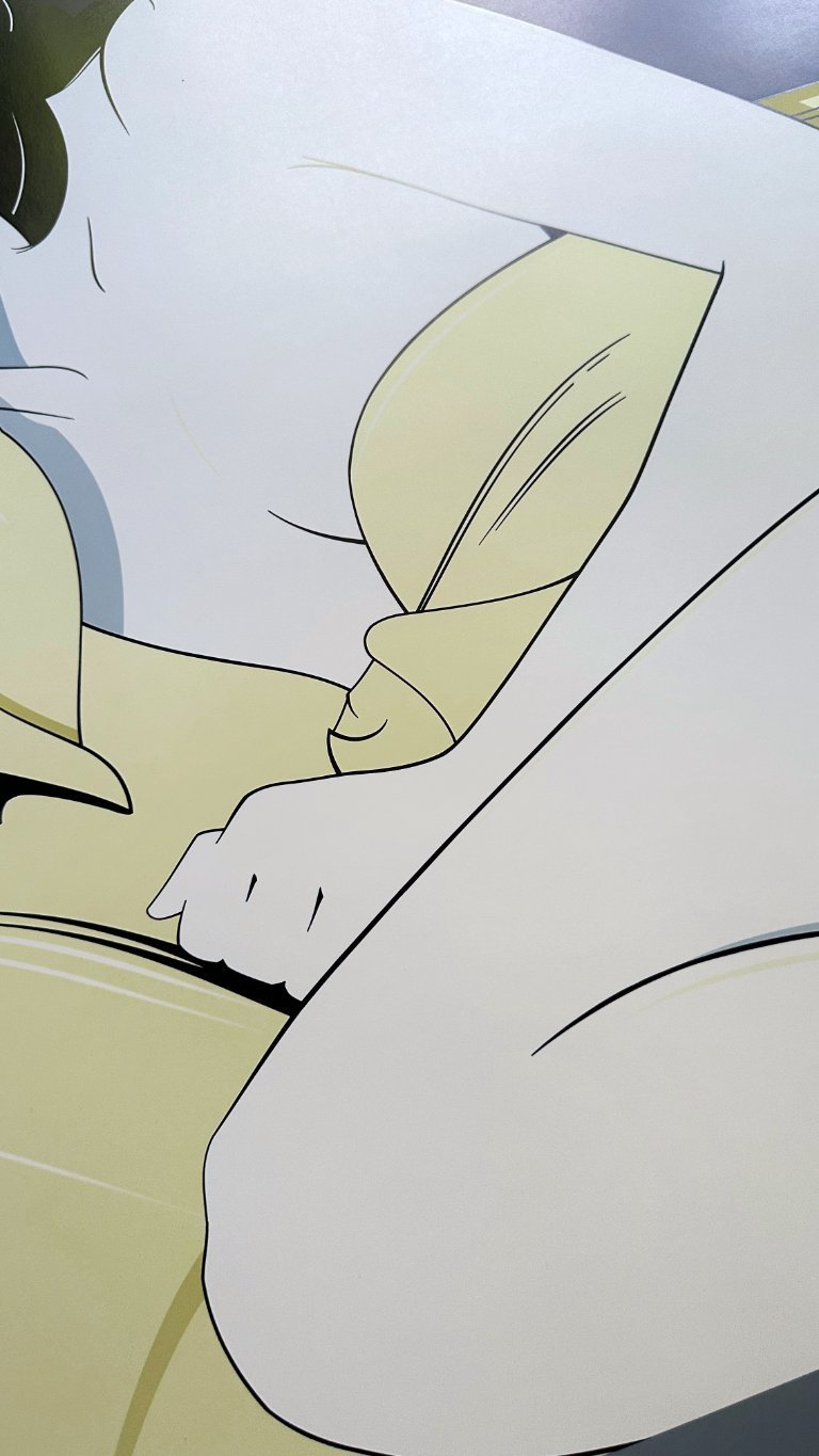 額装品/Yellow Blanket/パトリック ナーゲル/ポスター/インテリア Patrick Nagel 80s poster art print lithograph Yellow Blanket