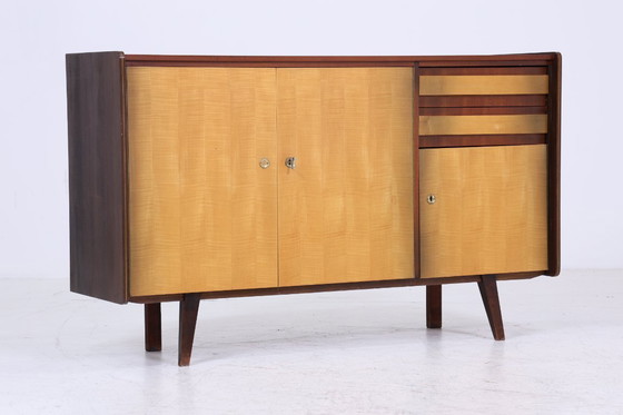 Image 1 of Vintage Sideboard années 60 | Mid Century TV Board avec compartiments Rétro Bois Rangement #07-09