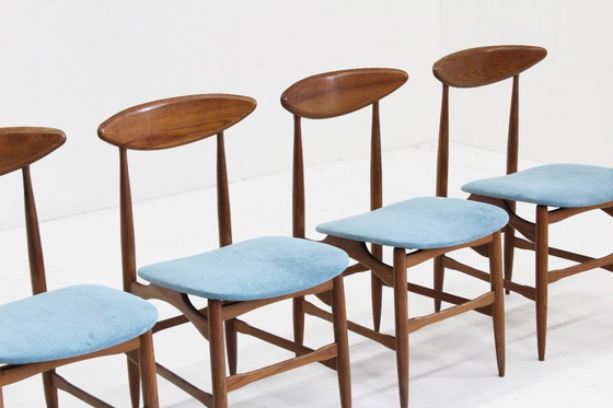 Image 1 of Sedie da sala da pranzo italiane vintage di metà secolo, anni '60, set di 4