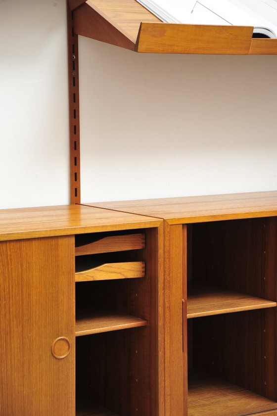 Image 1 of Modular wall shelf by Kai Kristiansen for Feldballes Møbelfabrik (1960s)
