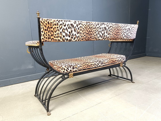 Image 1 of Maison Jansen style Curule Bench, 1960s