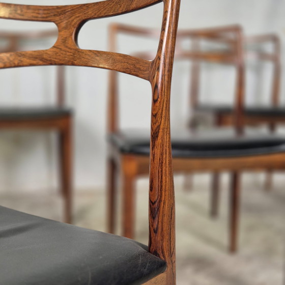 Image 1 of 6 Johannes Andersen, Linneberg, Model 94 Rosewood Chairs