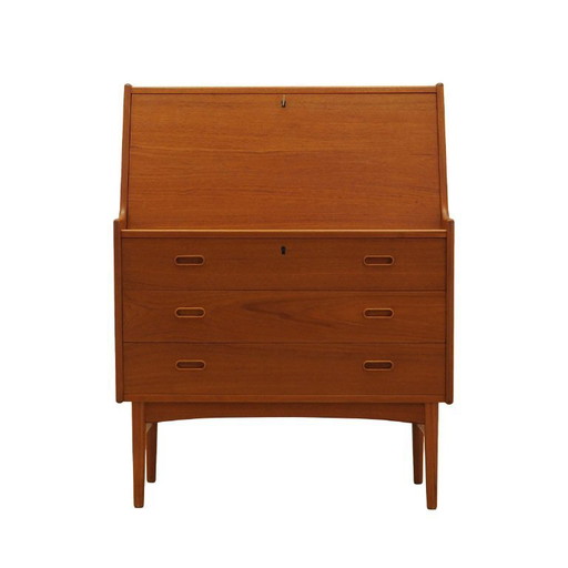 Teakhouten secretaire, Deens design, jaren 60, ontwerper: Arne Wahl Iversen, fabrikant: Vinde Møbelfabrik