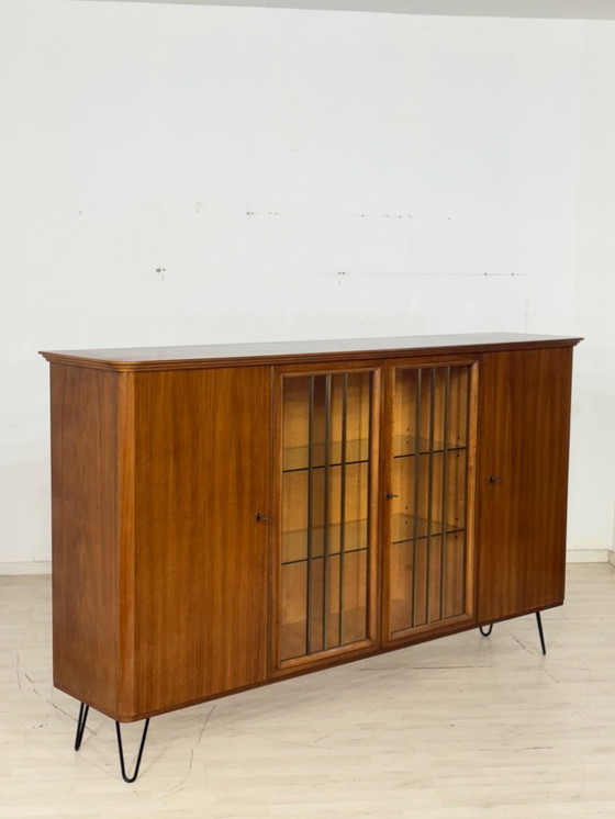 Image 1 of Vitrine haute, buffet, armoire, meuble de salon de style années 50