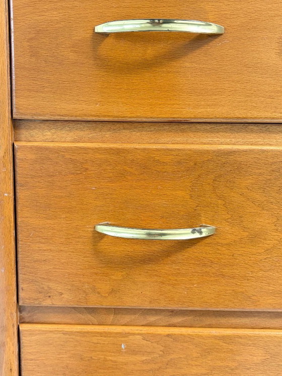 Vintage Chest of drawers with 4 drawers – Mid-Century Modern, 1950s, Teak look – Wood (photo 10 of 15)
