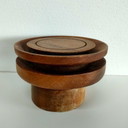 Vintage houten 'Lotusbloem' voorgerecht serveerder (hapjes schaaltjes)