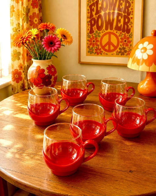 Mid-Century - Melitta Schott Mainz Jenaer - Drink set (6)