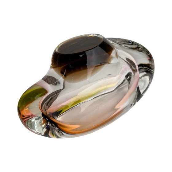 Image 1 of Glasaschenbecher, entworfen von Jozef Rozinek, Borocrystal Nový Bor, Tschechoslowakei, 1970er Jahre.