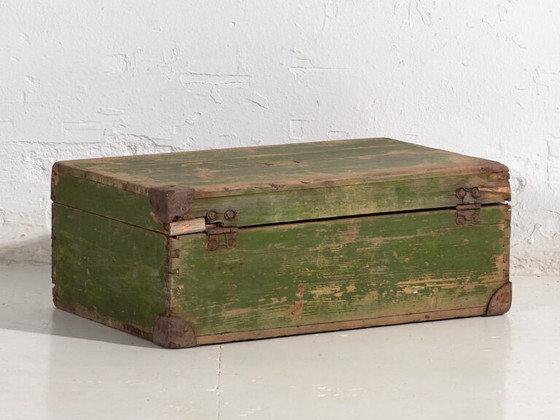 Valise ancienne patine verte (c.1920) #5 – Armoires de rangement, Rustic (photo 19 of 22)