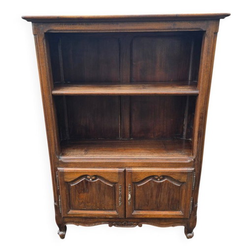 Libreria antica in rovere patinato in stile Luigi XV. – boekenkasten, Wood