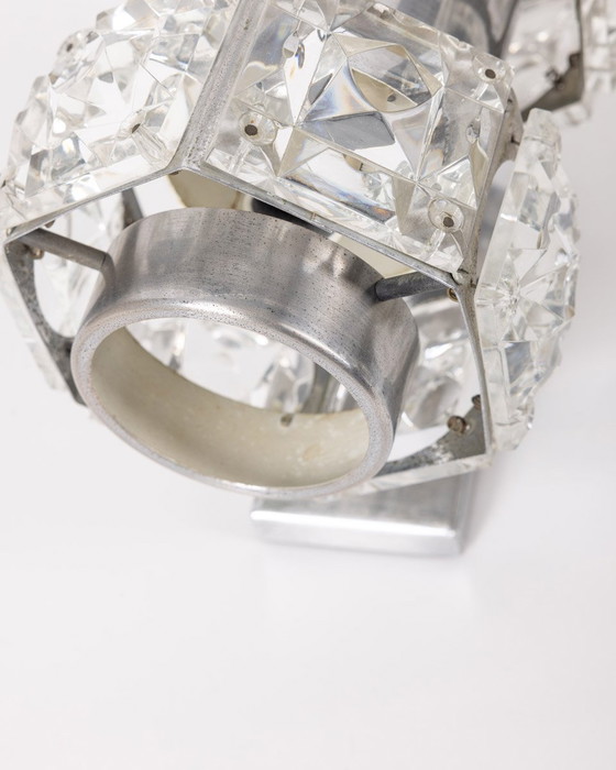 Image 1 of Paire de lampes murales en cristal des années 60 conçues par Kinkeldey