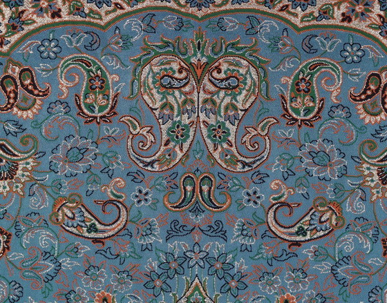 Image 1 of Mantel oriental hecho a mano, finamente elaborado con hilos de seda, 100 x 100 cm