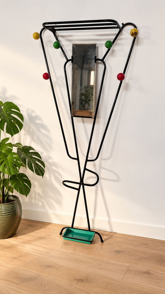 Porte manteau Roger Féraud vintage, Portemanteaux, Verre, Métal, Noir (photo 2 sur 7)