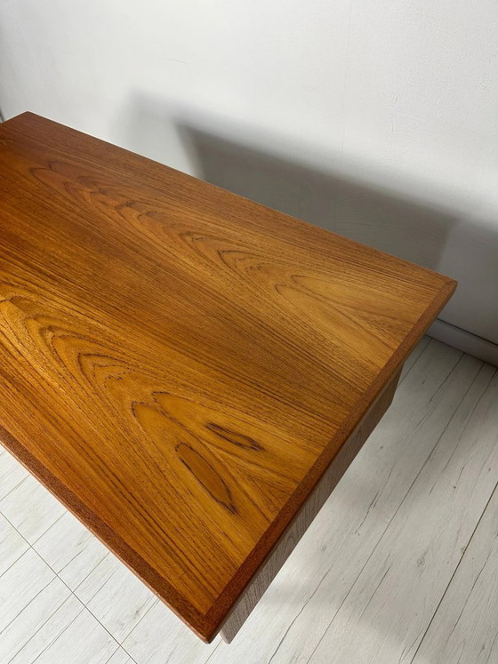 Image 1 of Vintage Danish Teak Writing Desk, Minimalist Mid-Century Modern Design, 1960s
