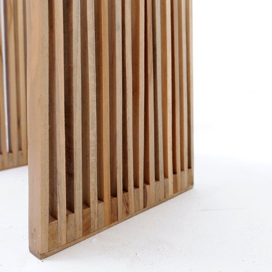 Image 1 of Pareja de jardineras nido de madera con listones