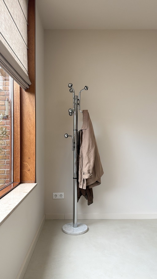 Appendiabiti vintage cromato in stile era spaziale