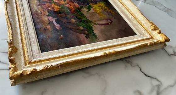 Natura morta olio su tela Scuola Francese – Dipinti e disegni, Legno (photo 5 of 11)
