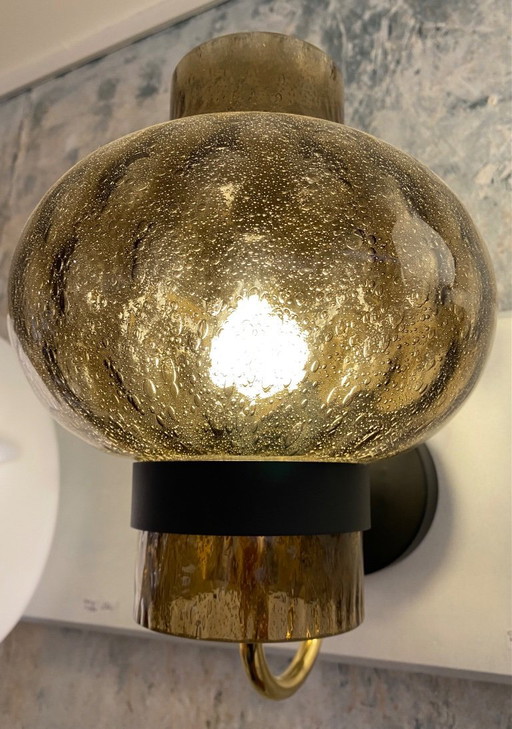 2 lampade da parete vintage Glashutte Limburg lamp