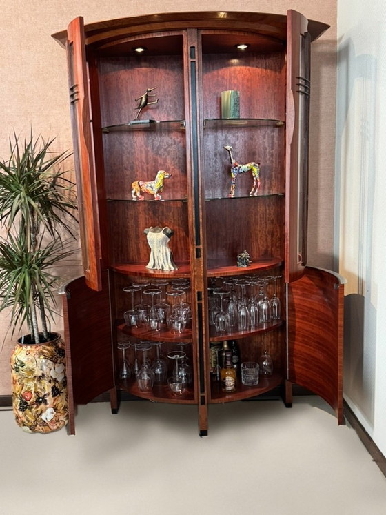Schuitema Vitrina Semicircular, Vidrio, Madera, Negro (foto 3 de 8)