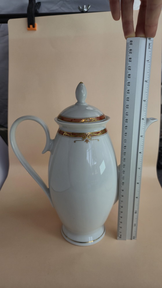 Image 1 of 
Bruno Evrard porcelain coffee pot - Chalet model - fine gilding