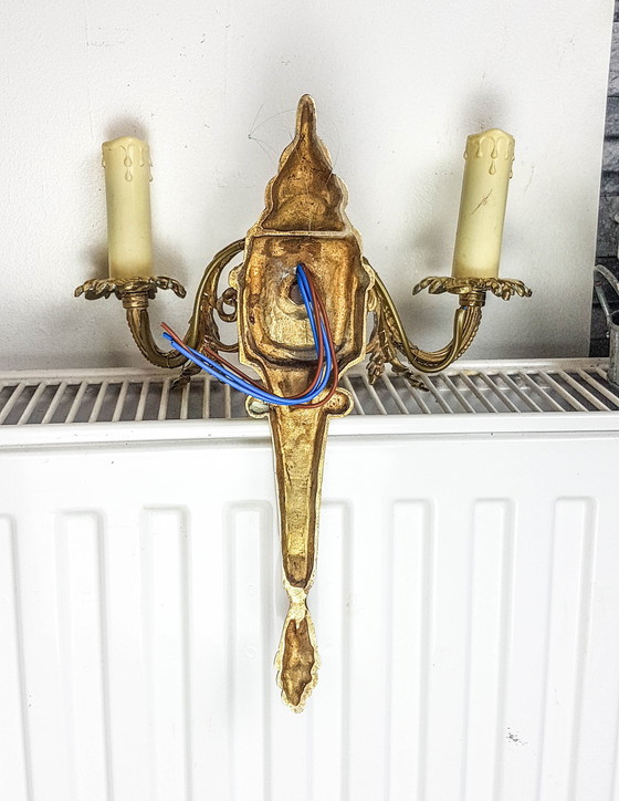 Image 1 of Lampada da parete in bronzo in stile impero vintage