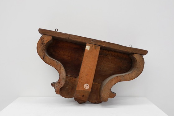 Image 1 of Antica consolle in legno intagliato da parete, Francia ca. 1850