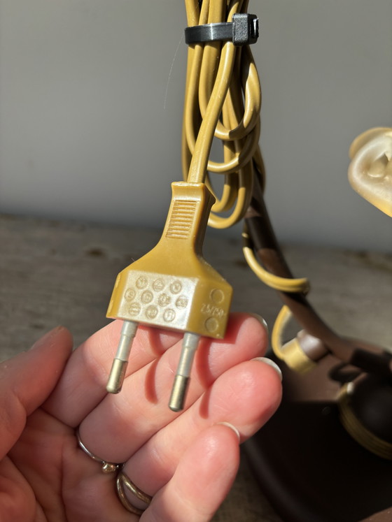 Lampada da tavolo vintage italiana Art Nouveau con vetro a forma di fiore – Vintage Italy, Lampade da tavolo (photo 8 of 10)