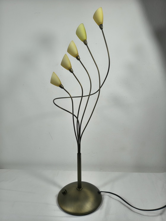 Image 1 of Vintage Vandeheg Table Lamp with Chalices & Dimmer