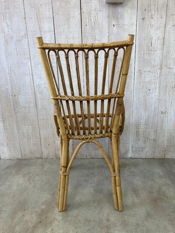 Image 1 of 4 rattan chairs from the 80s