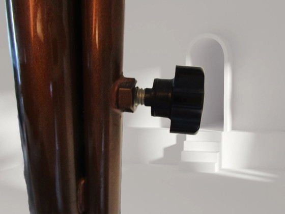Image 1 of Dijkstra - Zeldzaam model - Space Age Design / MCM Vloerlamp met twee kappen
