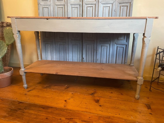 Image 1 of Beistelltisch Wandtisch doppelt Plateau Französisch