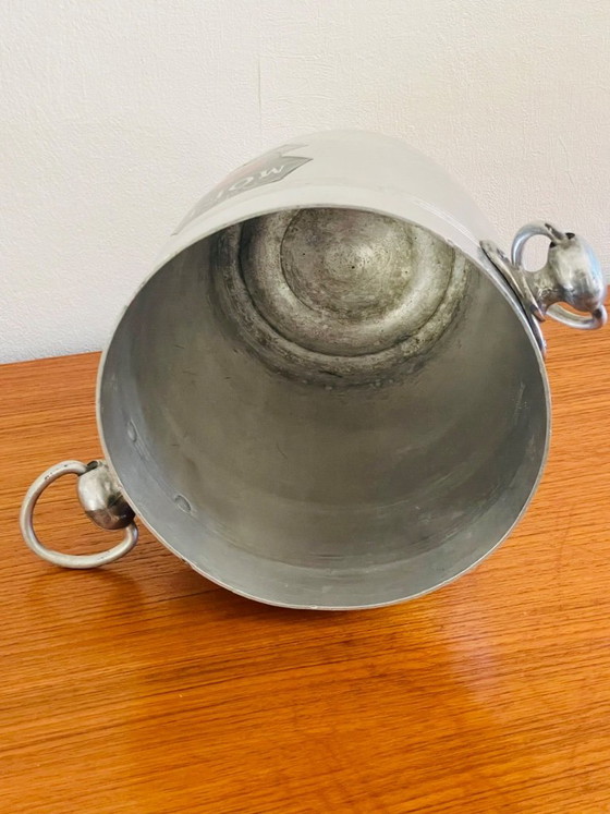 Vintage Verzilverde Champagnekoeler, Moet & Chandon, door Argit – Tafelaccessoires, Metal (photo 5 of 20)