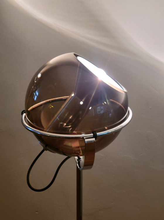 3x Globe Floor lights by Frank Ligtelijn for RAAK Amsterdam, Chrome, Glass, Multi Color (photo 6 of 11)
