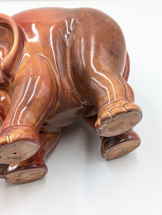 Image 1 of Richard Ginori, Giovanni Gariboldi - Statuette - Eléphant - Majolique