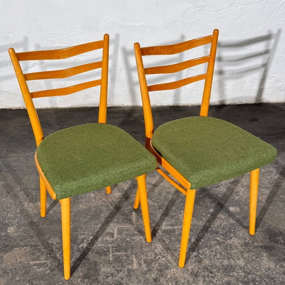 Set of 4 Czechoslovak Dining Chairs, Attributed to Interier Praha, 1960s – Textile (photo 8 of 14)