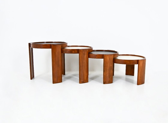 Image 1 of Model 780 nesttafels van Gianfranco Frattini voor Cassina, jaren 60, set van 4