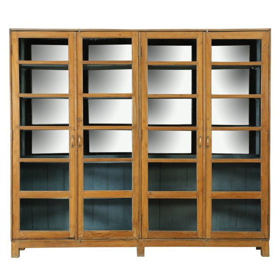 Display Cabinet with 4 Doors and Mirror – Glass, Metal (photo 4 of 9)