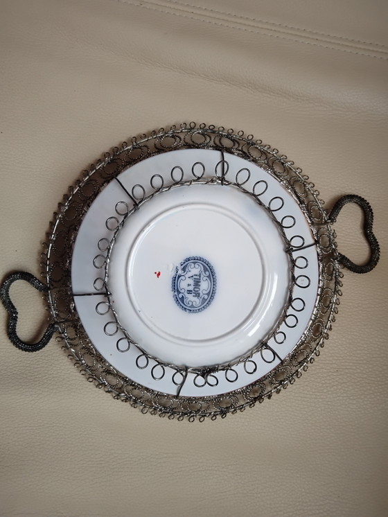 Image 1 of Villeroy &amp; Boch Timor Piatto/Cestino orientale antico, circa 1900