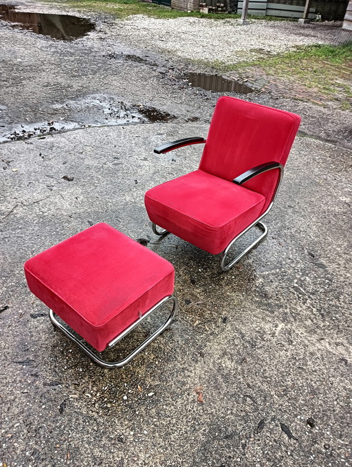 Fauteuil et pouf, Dykmeyer