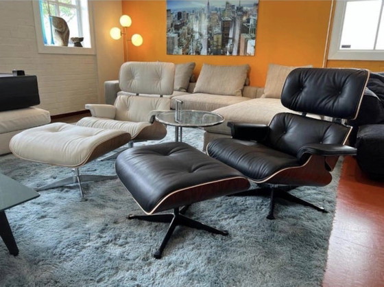 Image 1 of Vitra Lounge Chair XL + Ottoman Premium-Leder Schwarz
